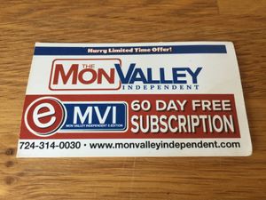 Free digital subscription cards handed out at local sporting events.